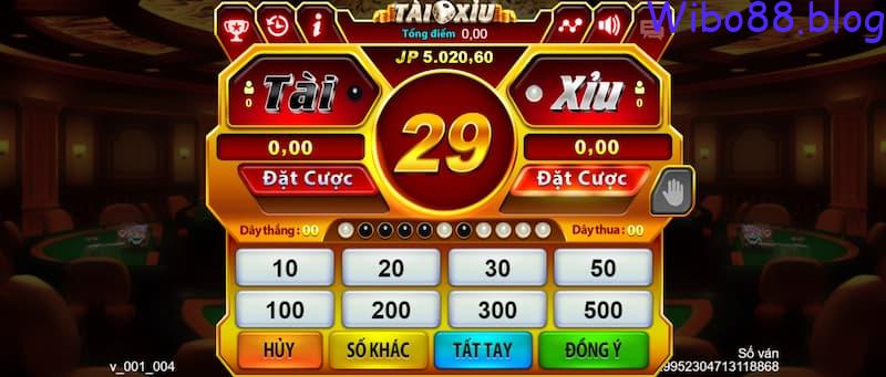 Các trò chơi nổi bật tại game bài wibo88