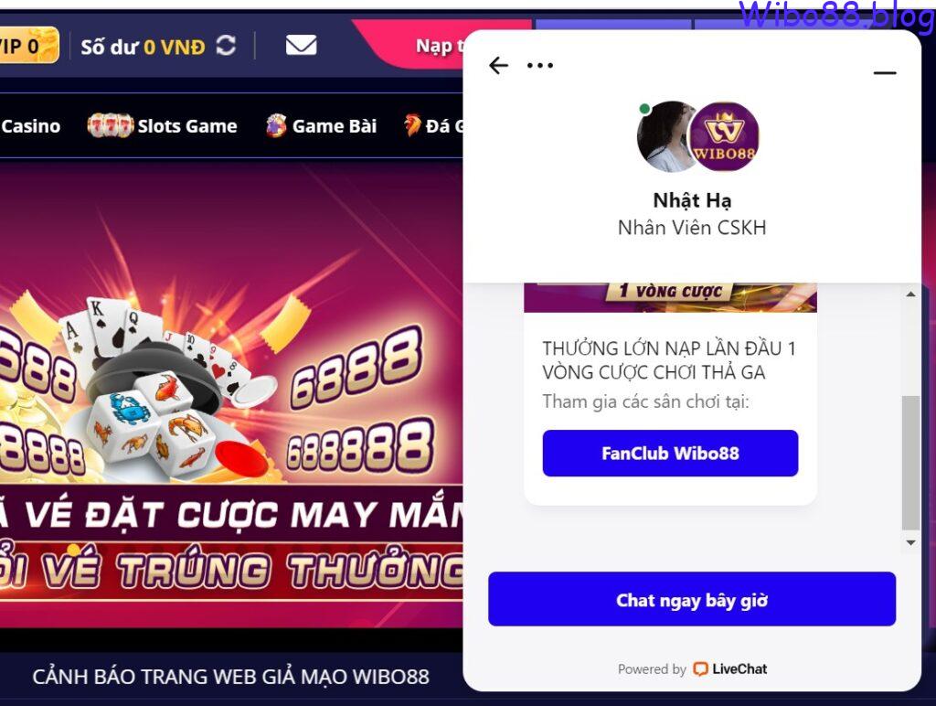 Những kênh khách hàng liên hệ wibo88